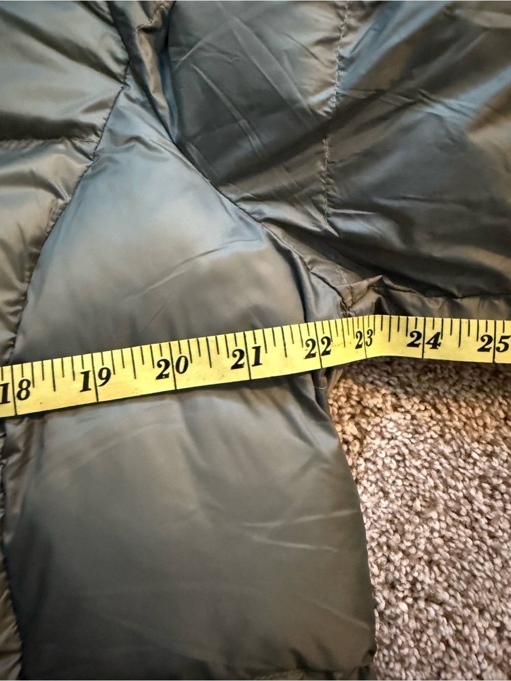 32 Degrees Olive Green Long Hooded Puffer Coat - Picture 9 of 9